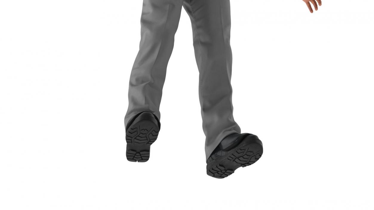 3D Baseball Umpire with Protective Mask A-Pose model