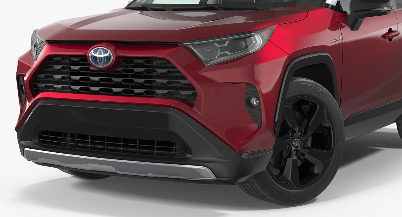 3D Toyota RAV4 Hybrid 2019 model