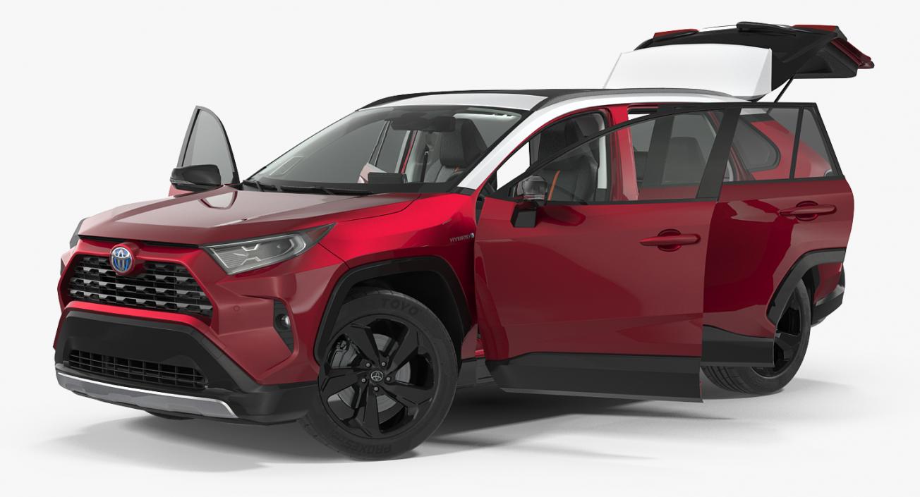 3D Toyota RAV4 Hybrid 2019 model