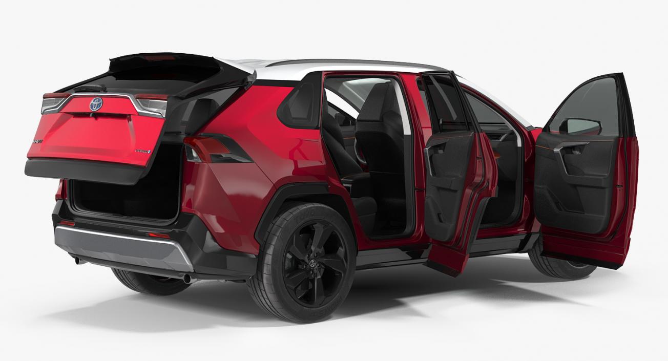 3D Toyota RAV4 Hybrid 2019 model