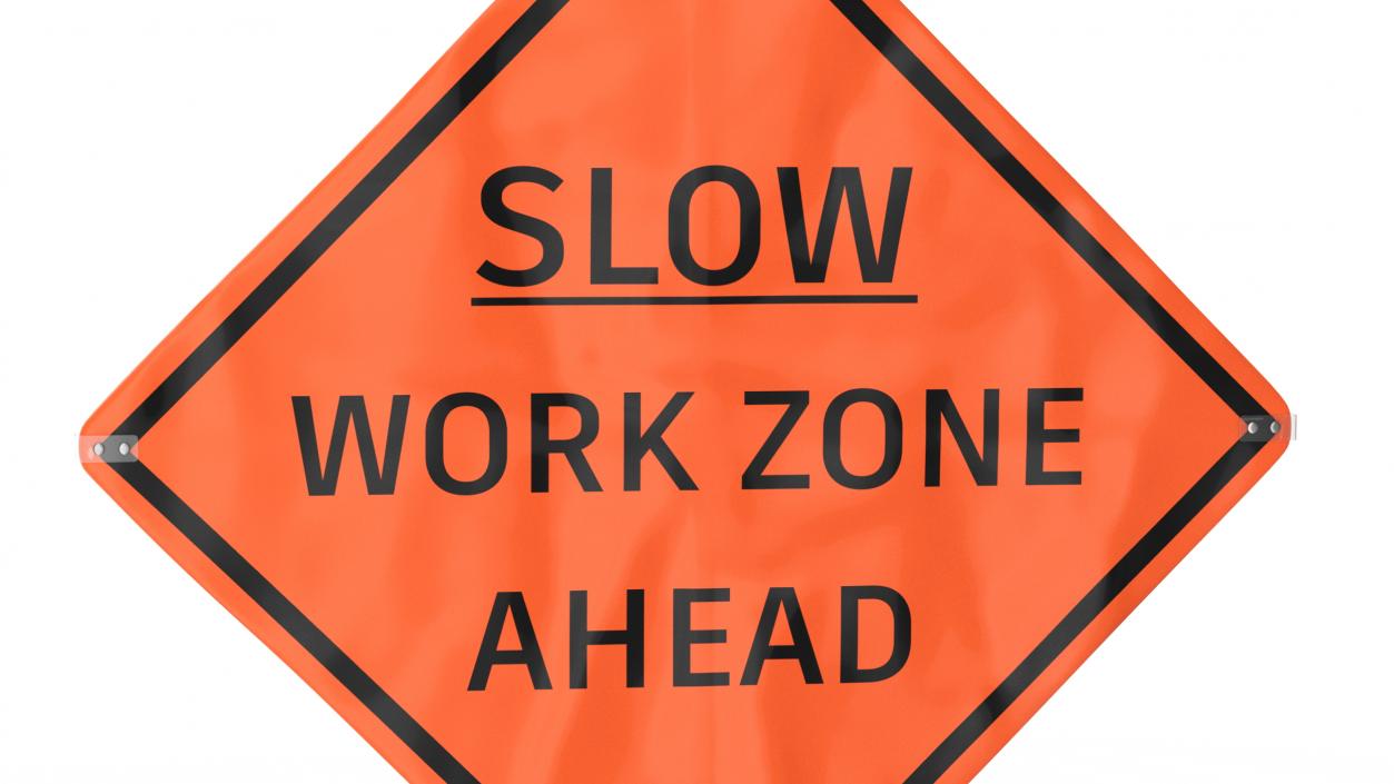 3D model Slow Traffic Control Sign