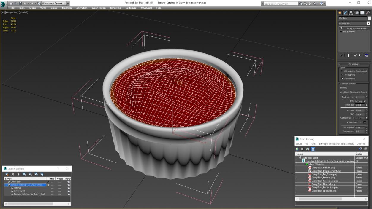 3D Tomato Ketchup In Gravy Boat model