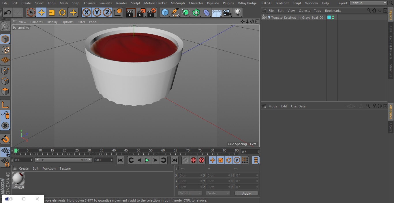 3D Tomato Ketchup In Gravy Boat model