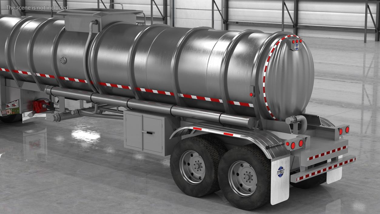 Marmon Truck with Tanker Trailer Rigged 3D model