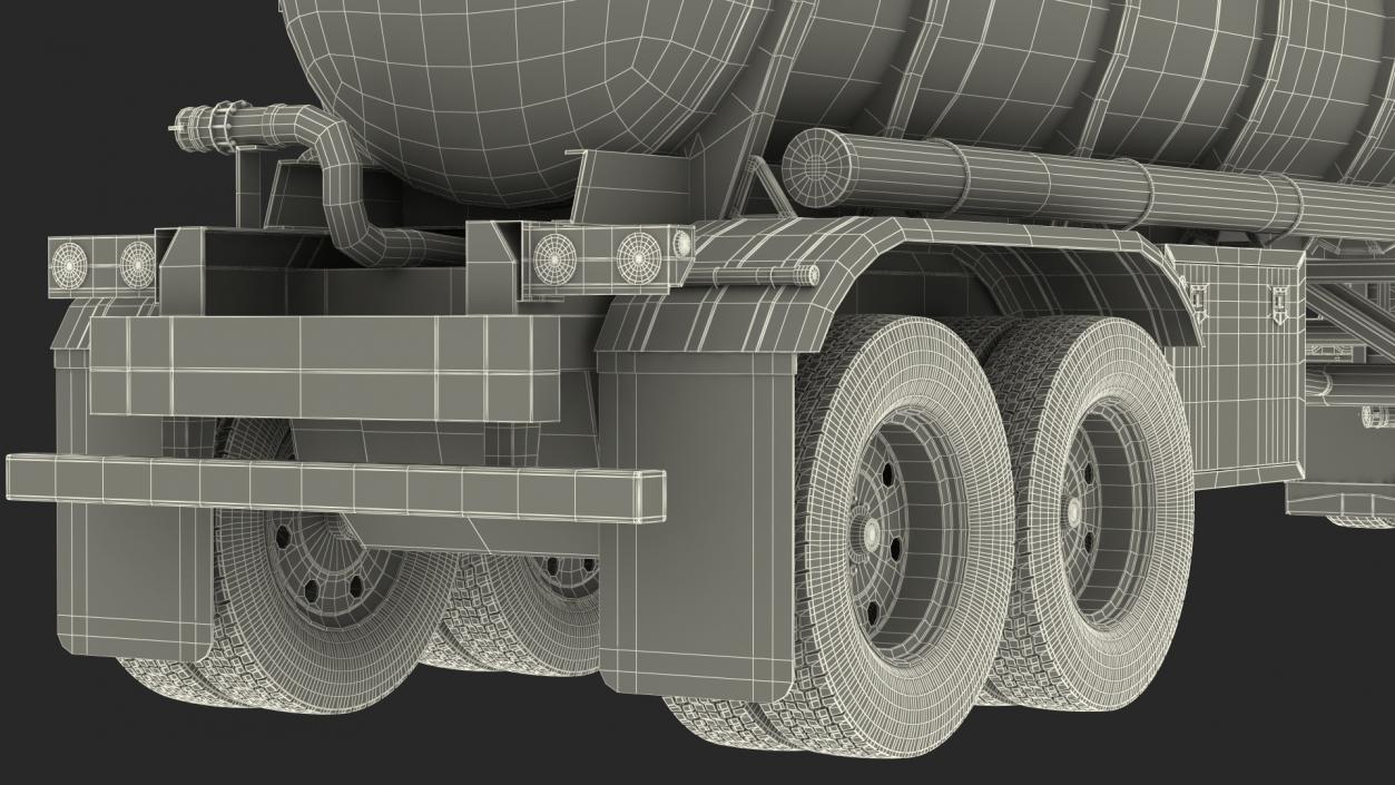 Marmon Truck with Tanker Trailer Rigged 3D model