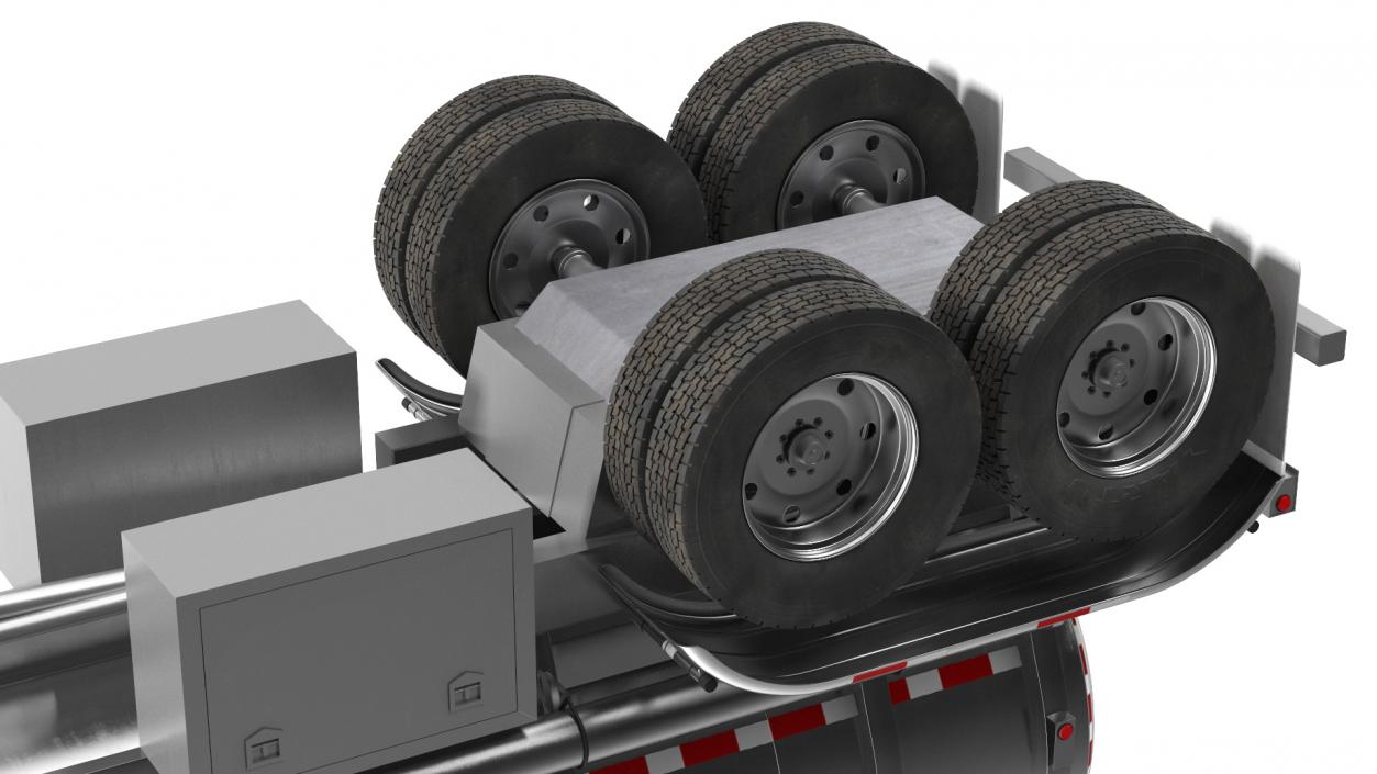 Marmon Truck with Tanker Trailer Rigged 3D model