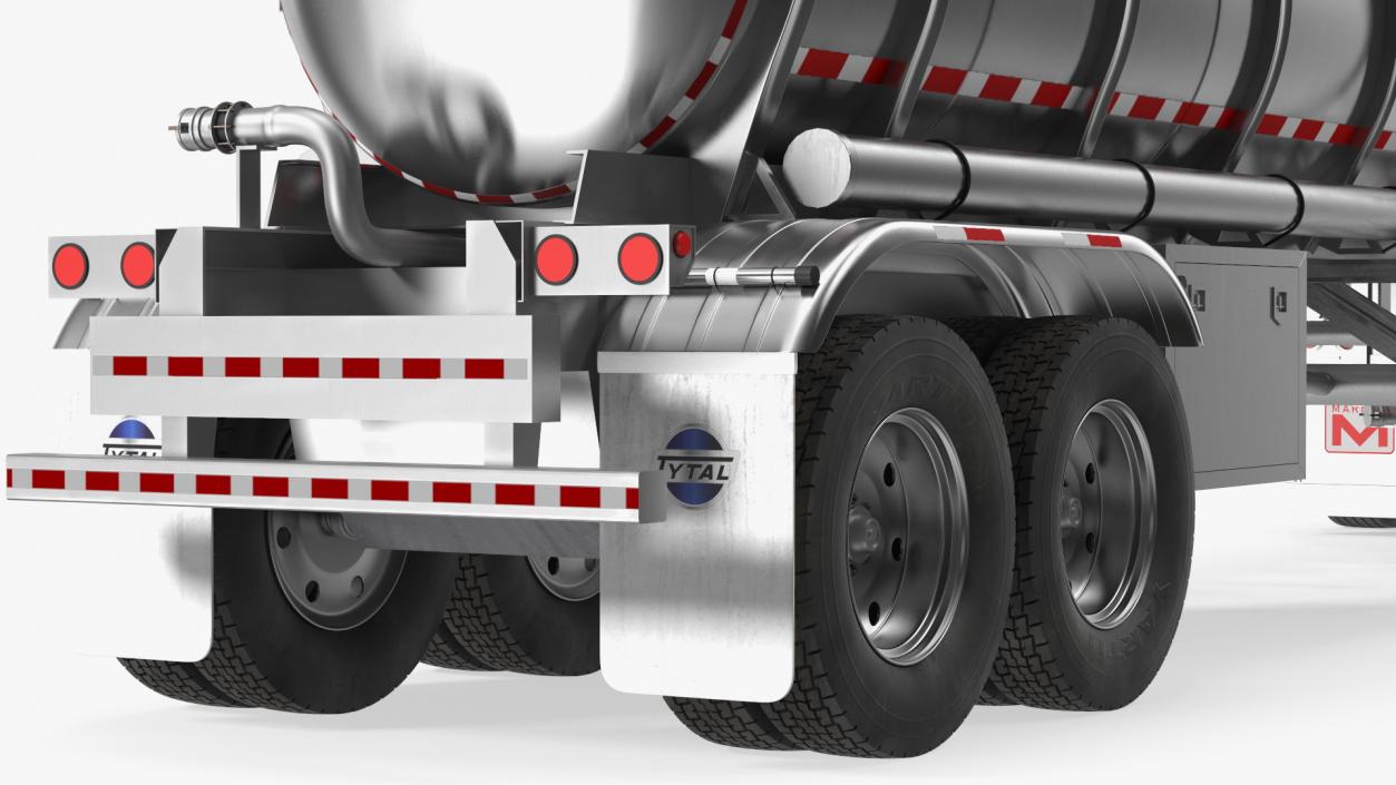 Marmon Truck with Tanker Trailer Rigged 3D model