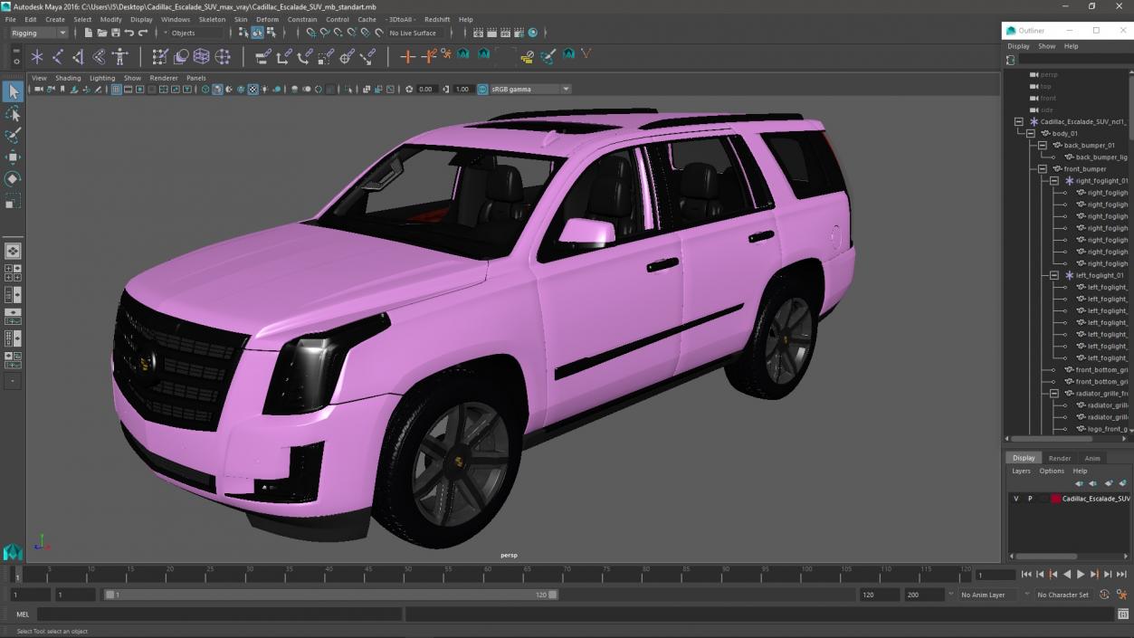 3D Cadillac Escalade SUV