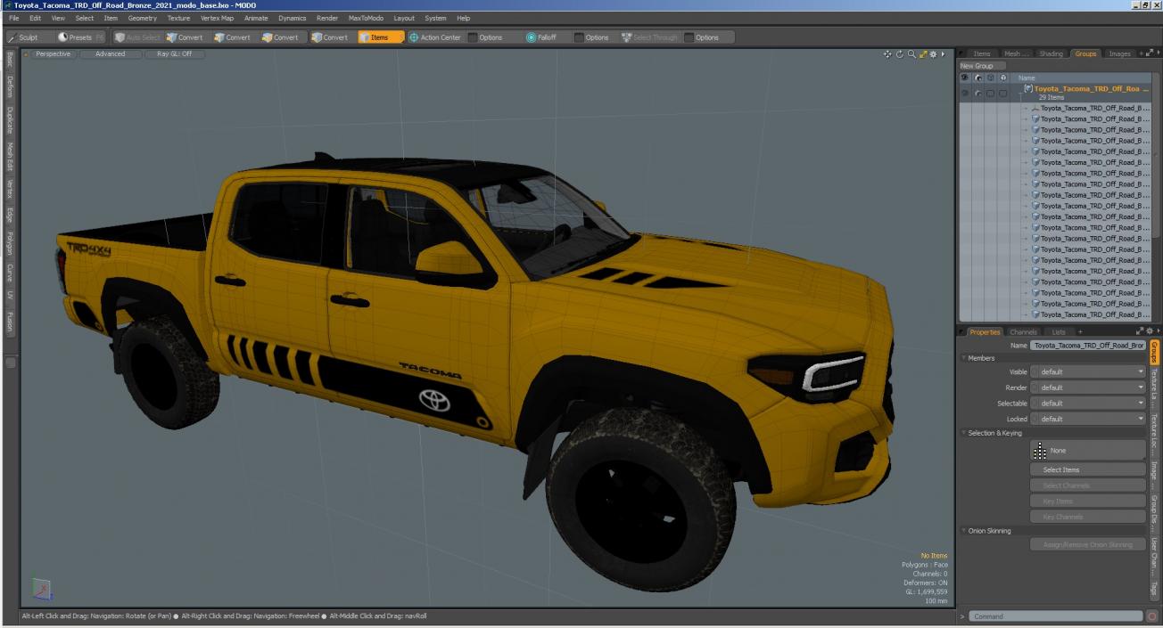 3D Toyota Tacoma TRD Off Road Bronze 2021 model