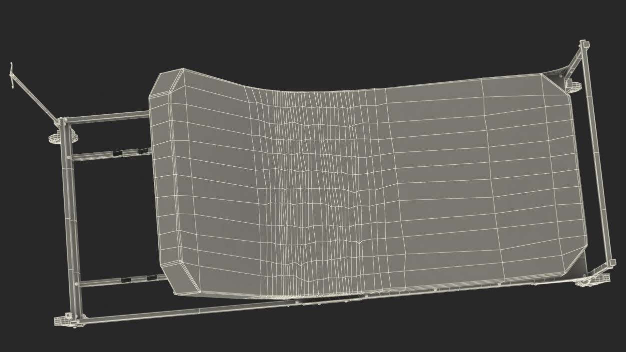 Stryker Emergency Relief Bed 60 Degrees 3D model