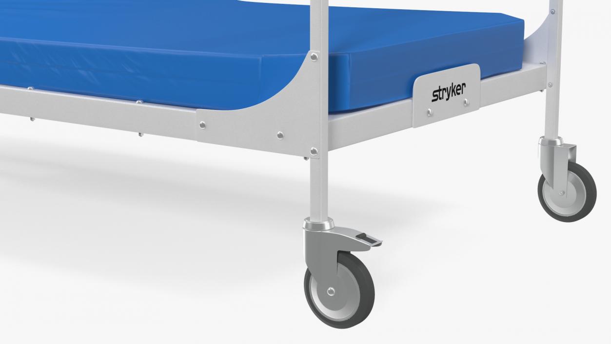 Stryker Emergency Relief Bed 60 Degrees 3D model