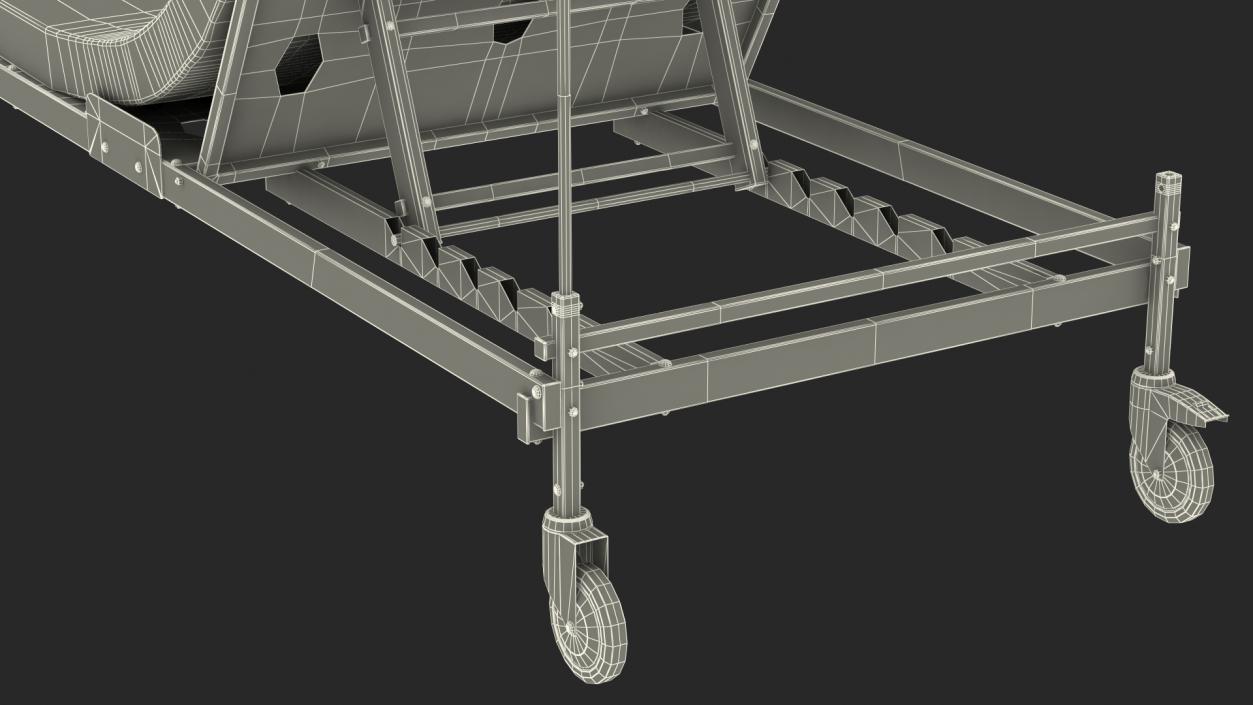 Stryker Emergency Relief Bed 60 Degrees 3D model