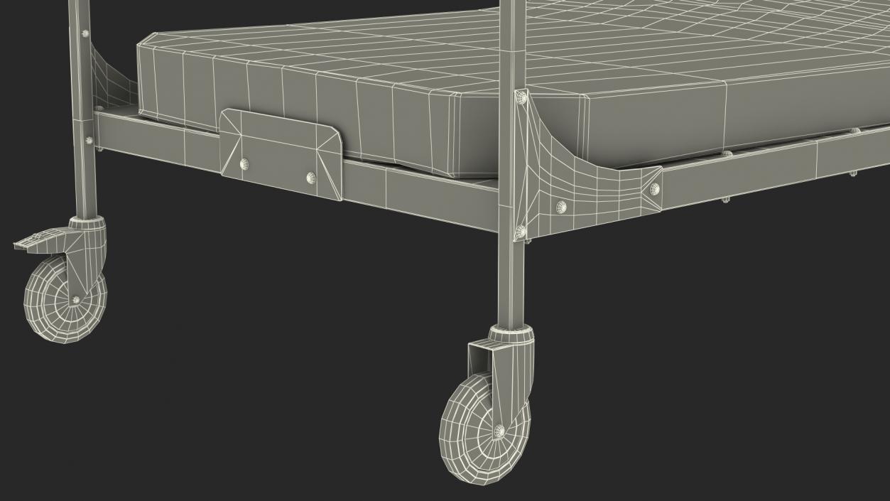 Stryker Emergency Relief Bed 60 Degrees 3D model