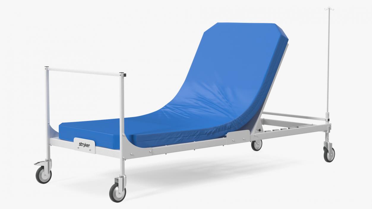 Stryker Emergency Relief Bed 60 Degrees 3D model