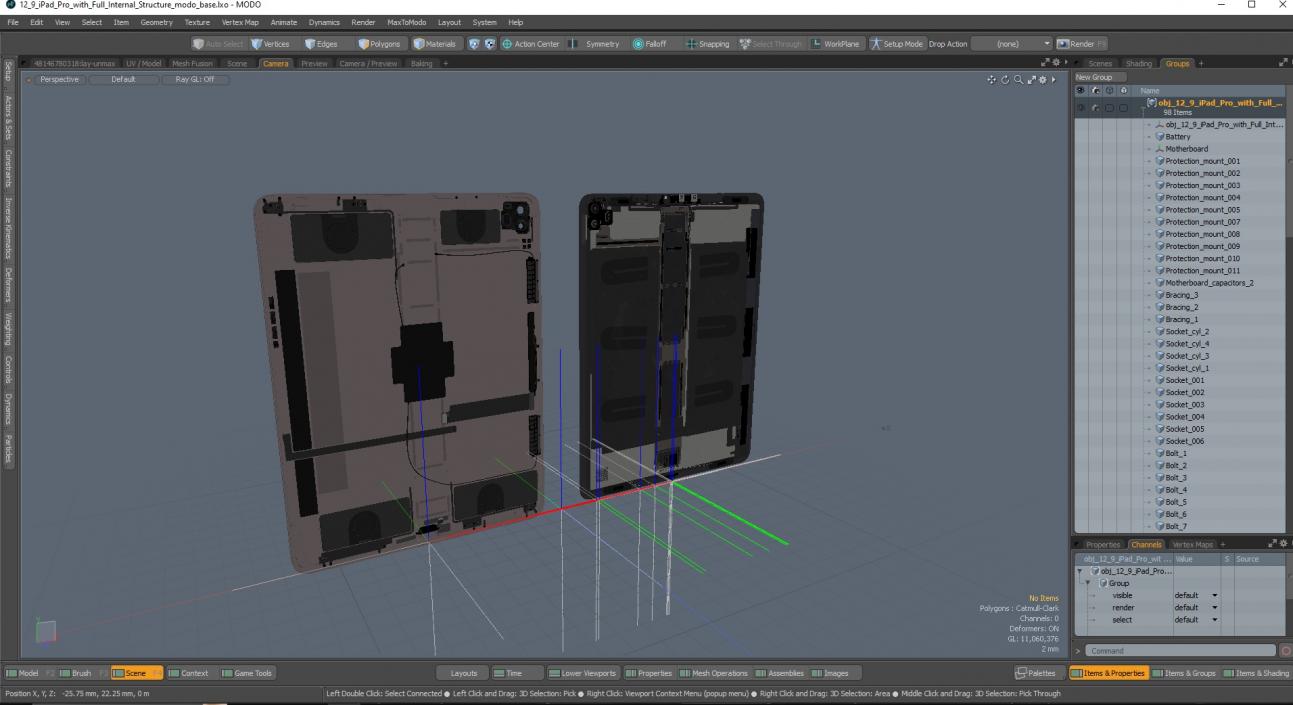 12 9 iPad Pro with Full Internal Structure 3D