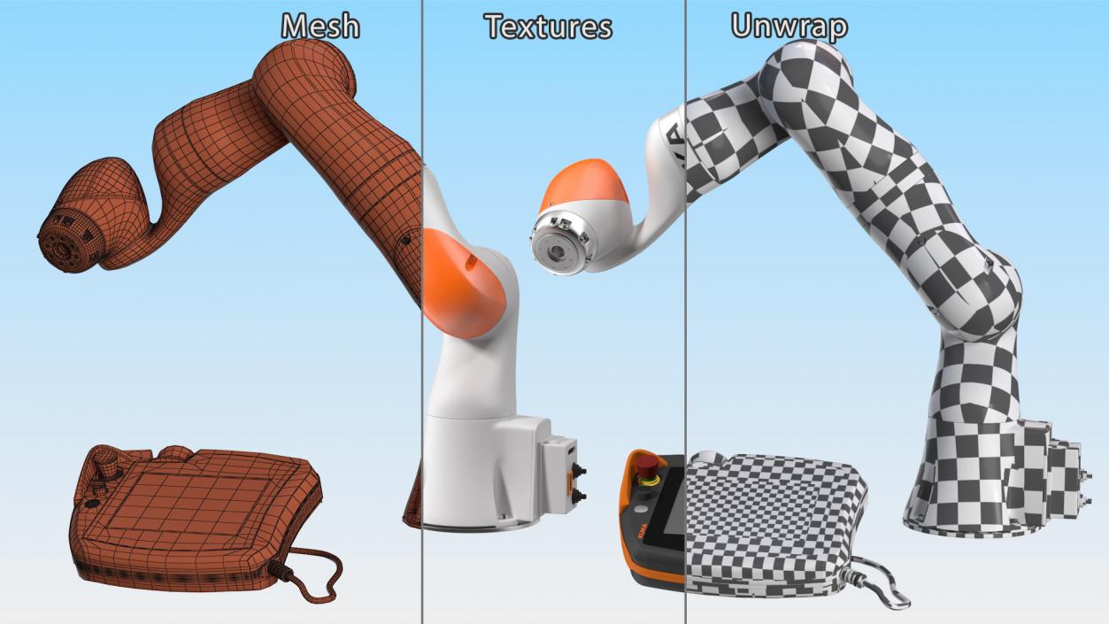 3D KUKA LBR IIWA Collaborative Robot model