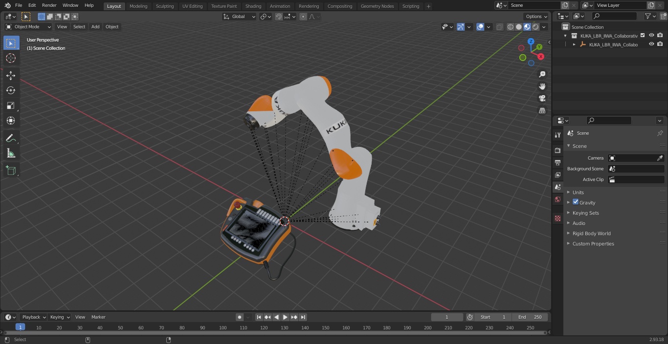 3D KUKA LBR IIWA Collaborative Robot model