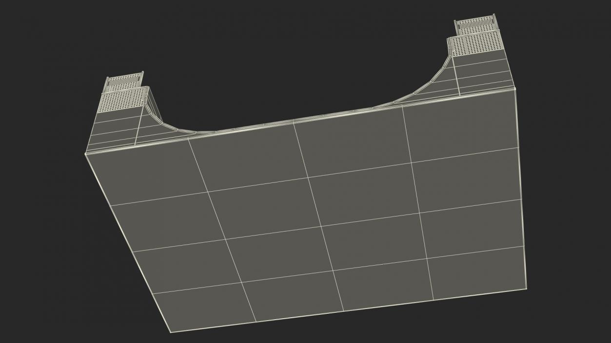 3D Halfpipe Skatepark Ramp model