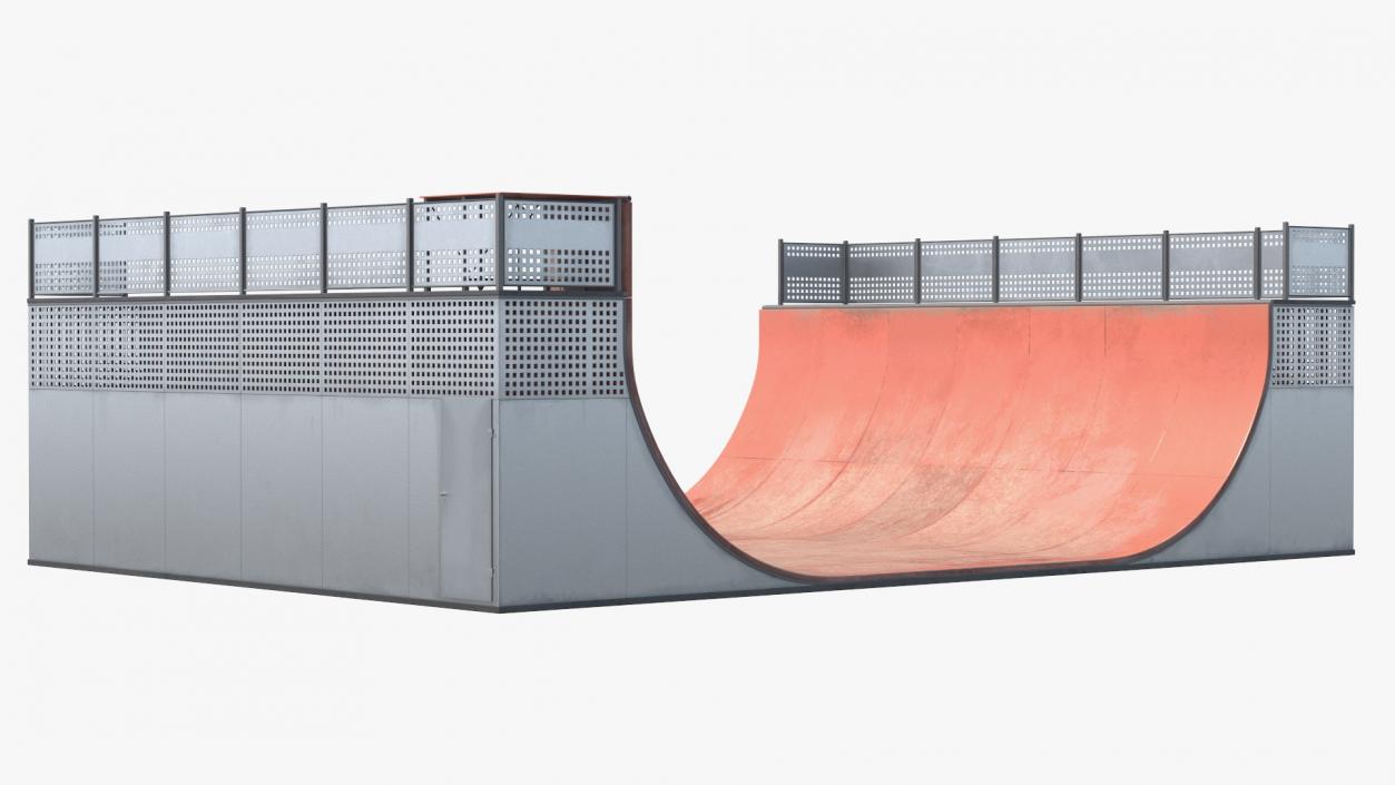 3D Halfpipe Skatepark Ramp model