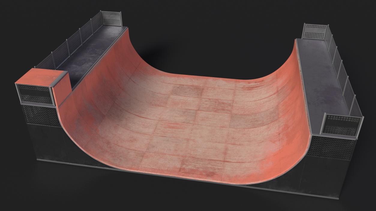 3D Halfpipe Skatepark Ramp model