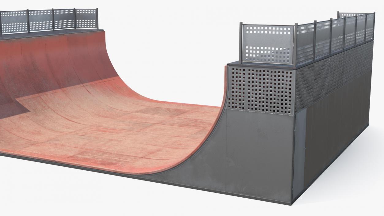 3D Halfpipe Skatepark Ramp model