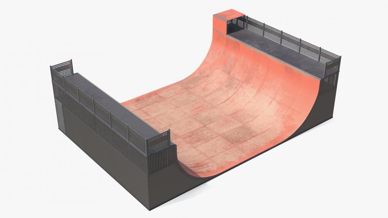 3D Halfpipe Skatepark Ramp model