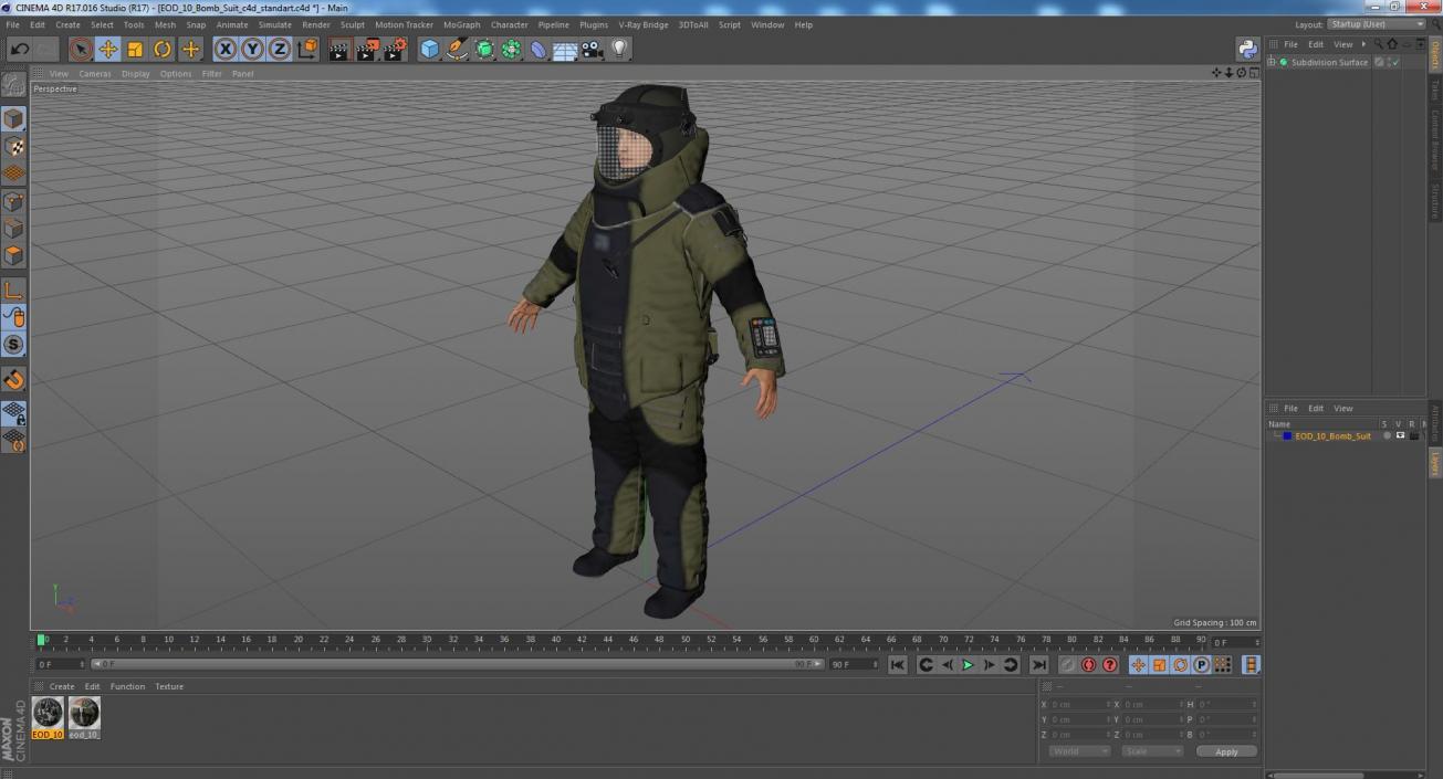 3D EOD 10 Bomb Suit