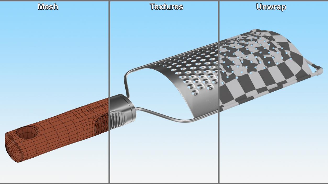 Metallic Cheese Grater 3D