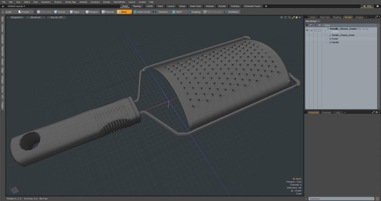 Metallic Cheese Grater 3D