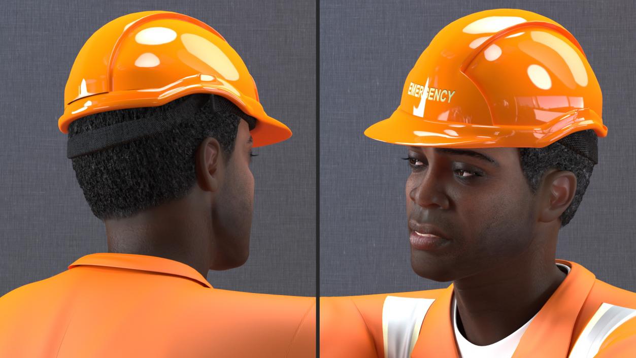 African American Rescuer 3D model