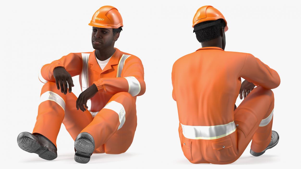 African American Rescuer 3D model