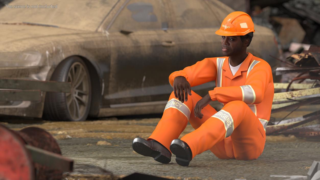 African American Rescuer 3D model