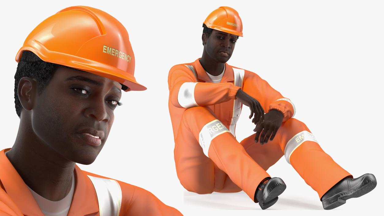 African American Rescuer 3D model