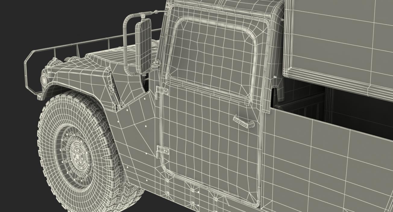 3D Shelter Carrier MSE HMMWV m1037 Desert model