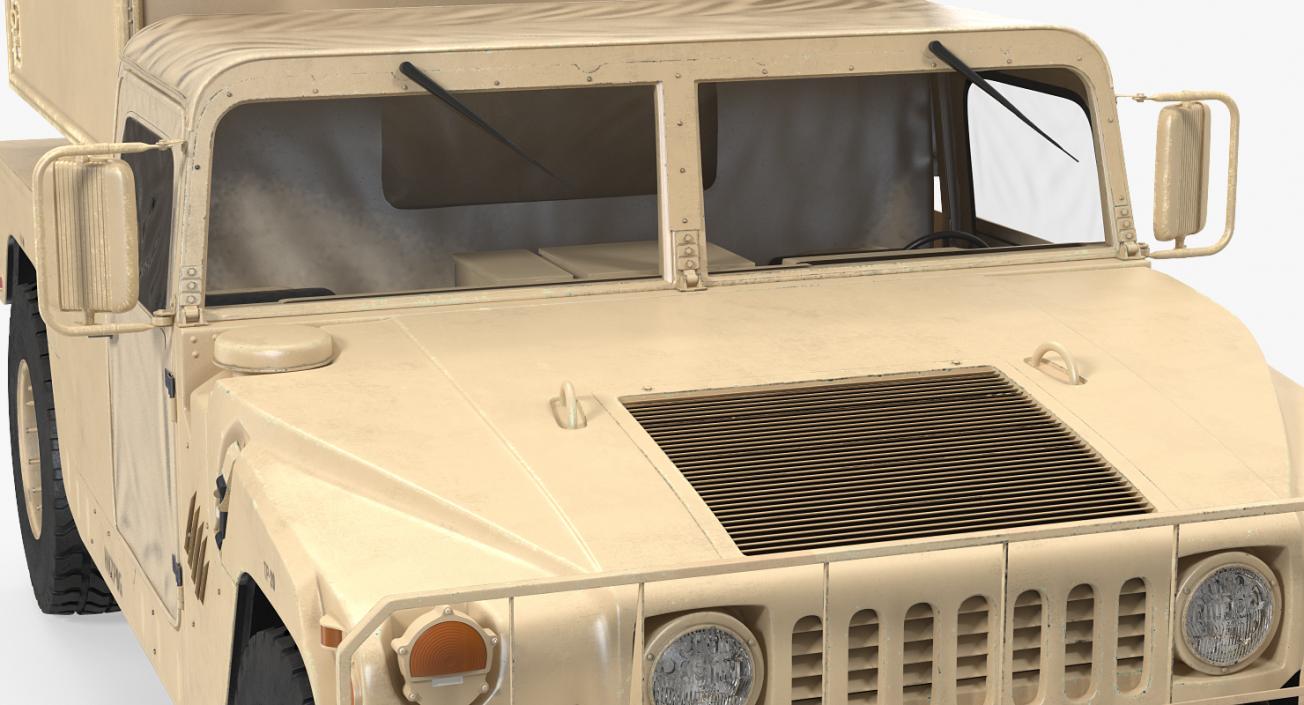 3D Shelter Carrier MSE HMMWV m1037 Desert model