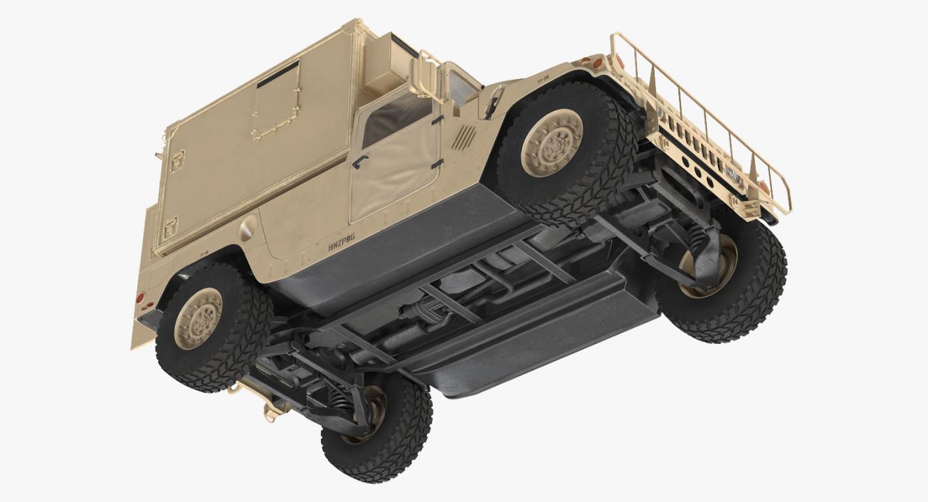 3D Shelter Carrier MSE HMMWV m1037 Desert model