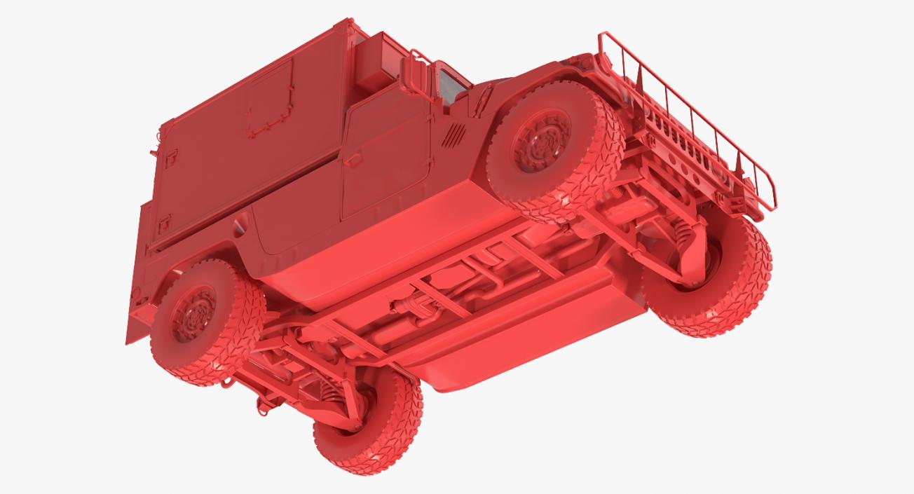 3D Shelter Carrier MSE HMMWV m1037 Desert model