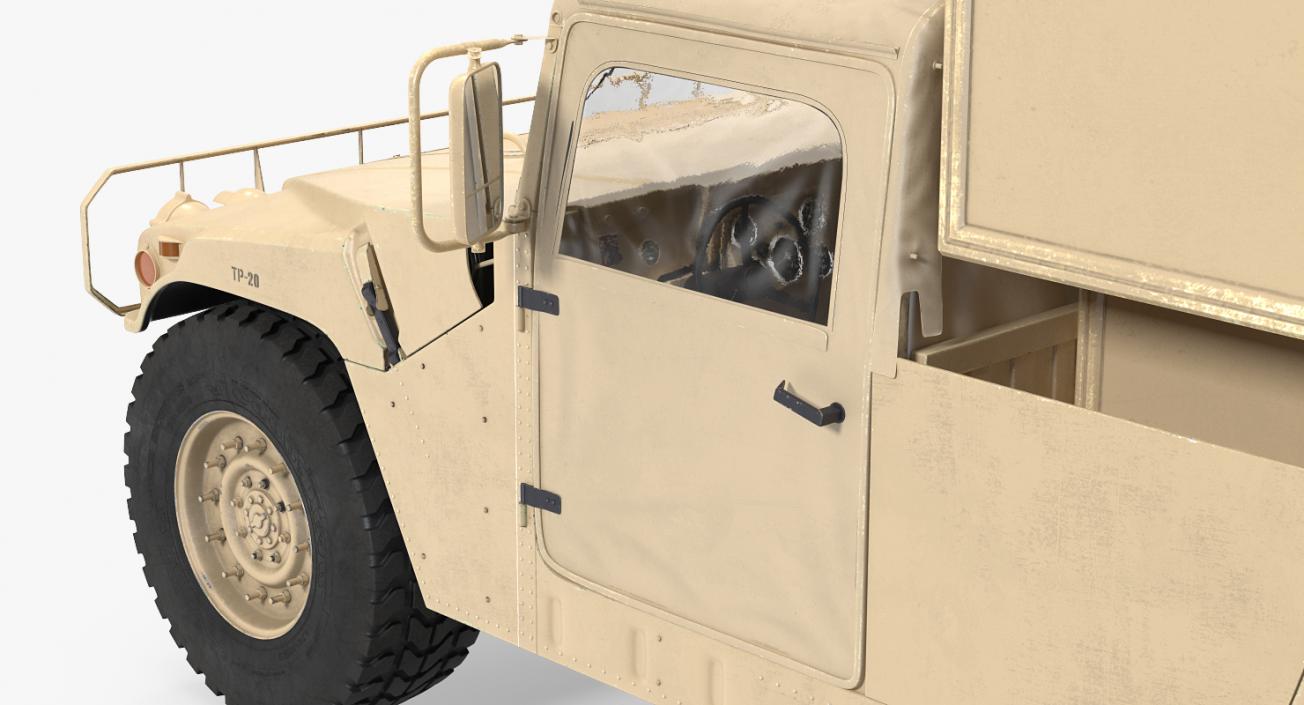 3D Shelter Carrier MSE HMMWV m1037 Desert model