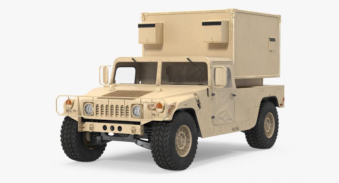 3D Shelter Carrier MSE HMMWV m1037 Desert model