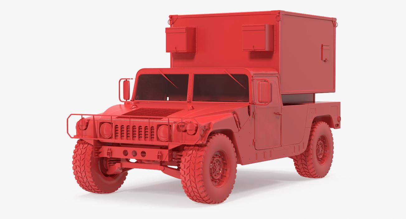 3D Shelter Carrier MSE HMMWV m1037 Desert model