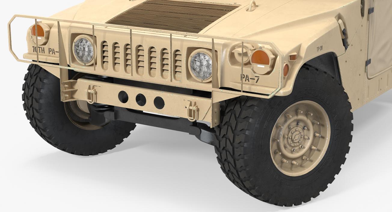 3D Shelter Carrier MSE HMMWV m1037 Desert model