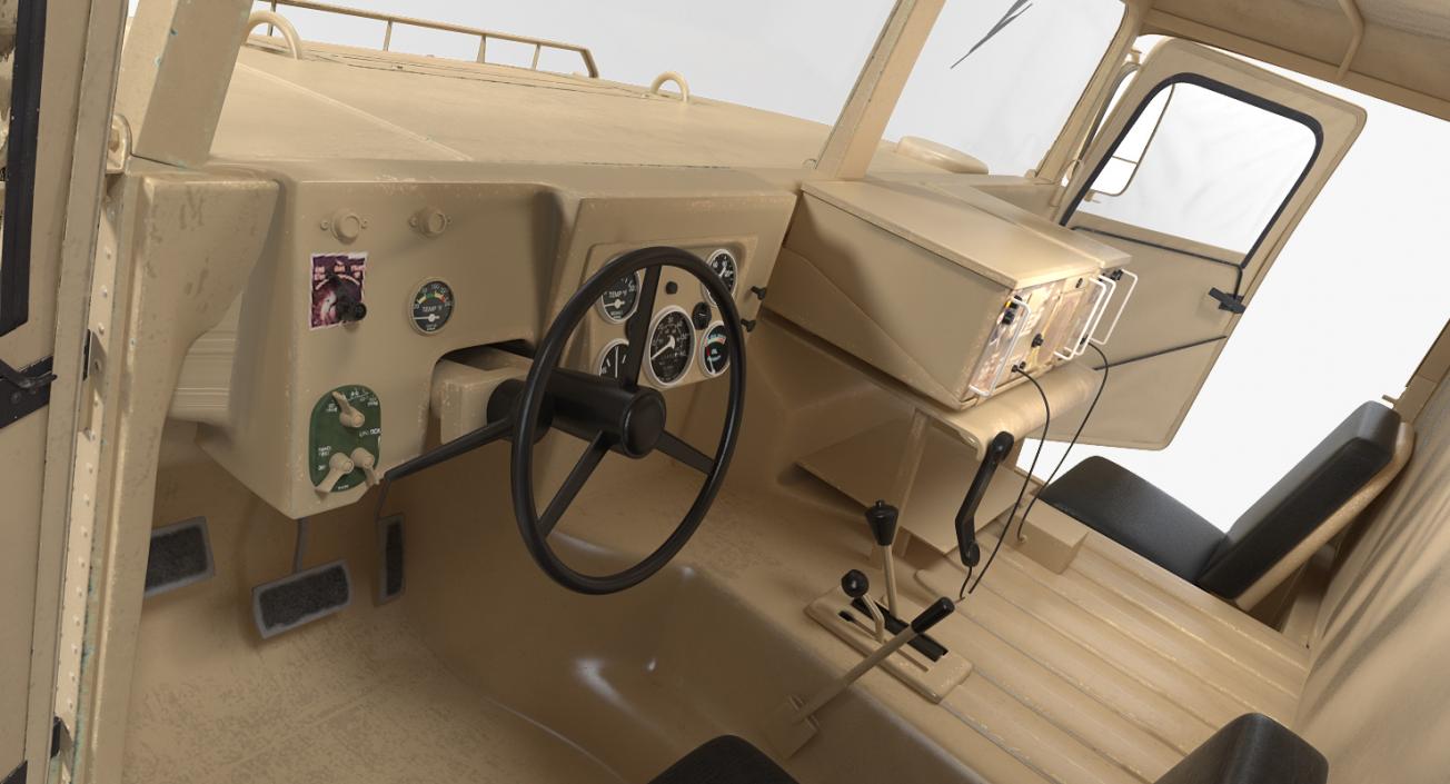 3D Shelter Carrier MSE HMMWV m1037 Desert model