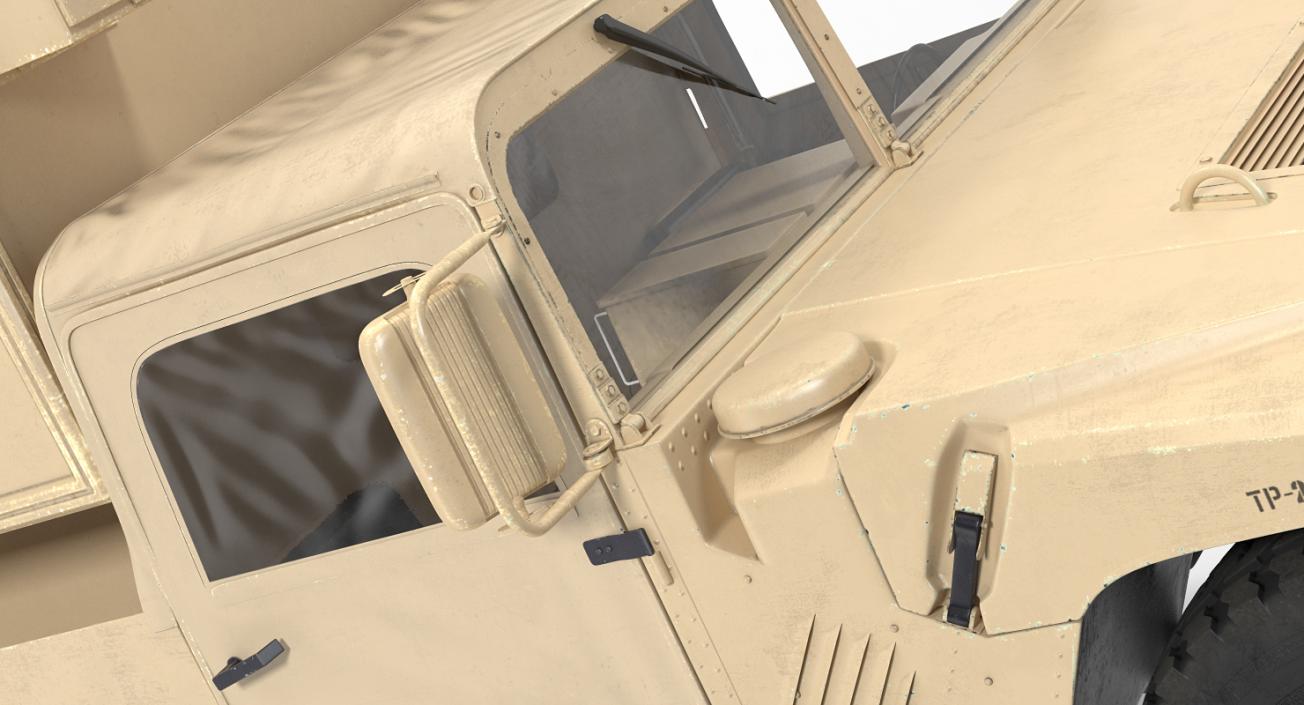 3D Shelter Carrier MSE HMMWV m1037 Desert model