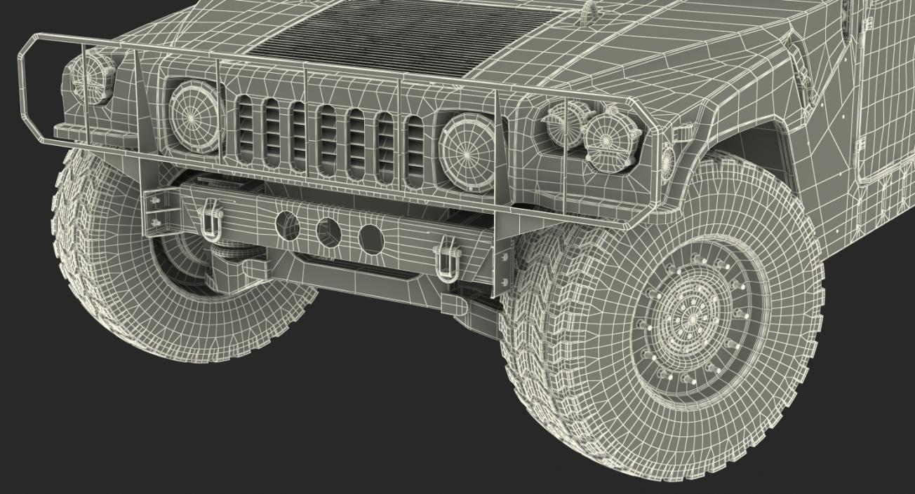 3D Shelter Carrier MSE HMMWV m1037 Desert model