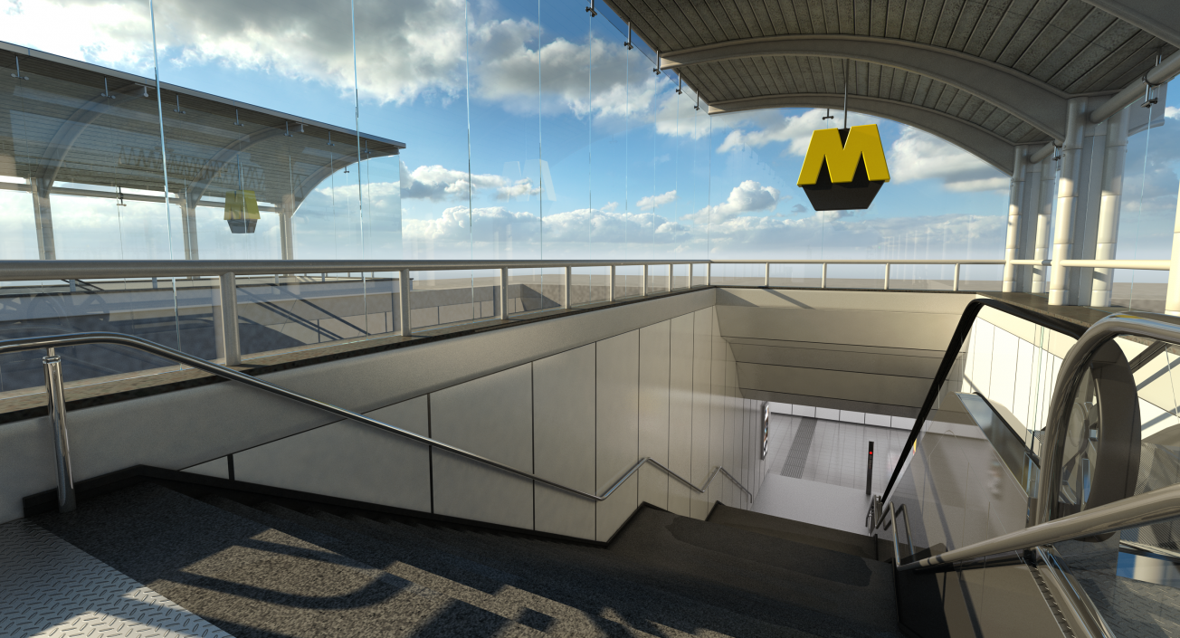 3D model Metro Station Subway