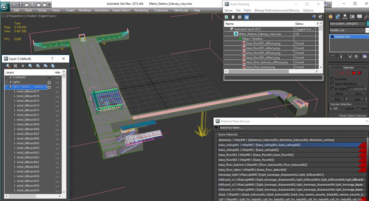 3D model Metro Station Subway