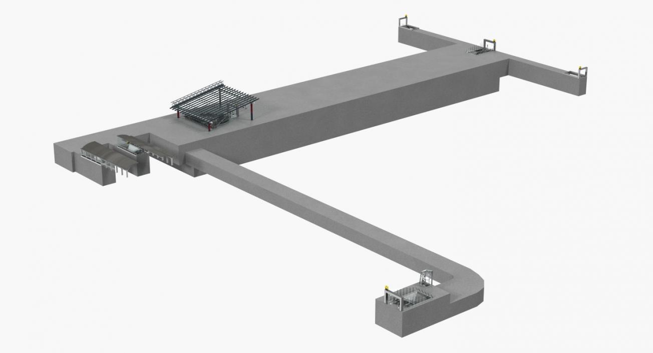 3D model Metro Station Subway