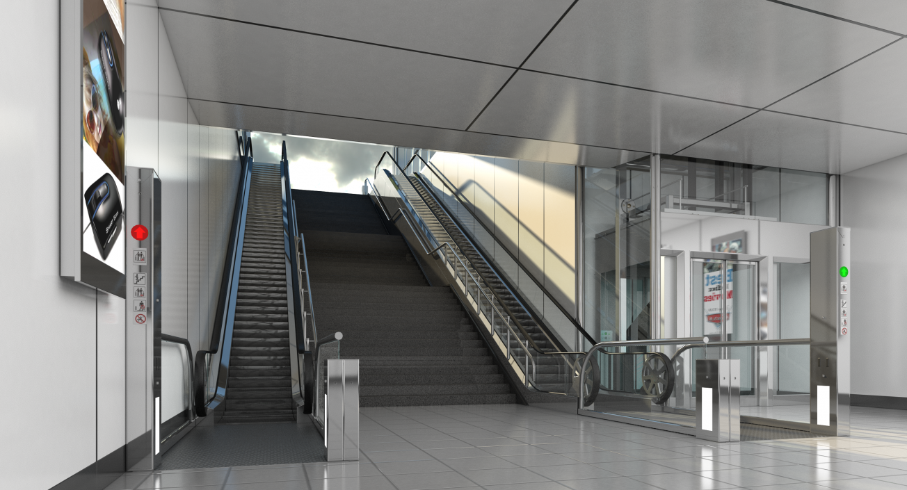 3D model Metro Station Subway