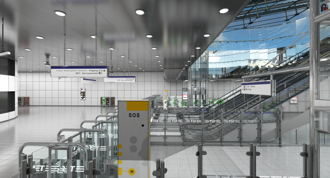 3D model Metro Station Subway