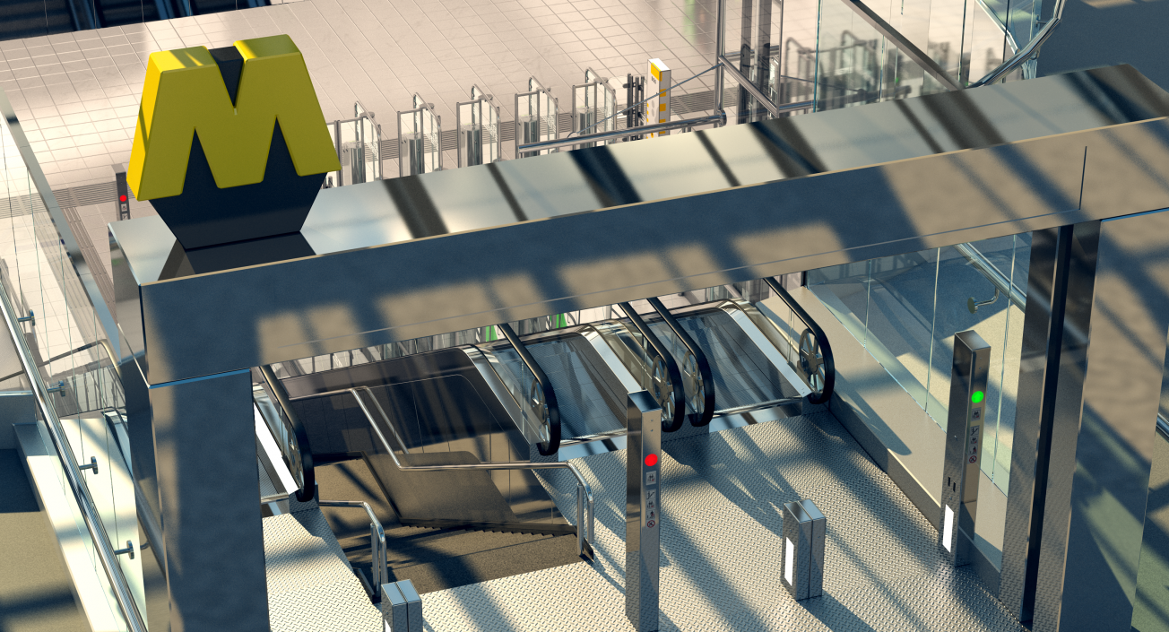 3D model Metro Station Subway